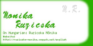 monika ruzicska business card